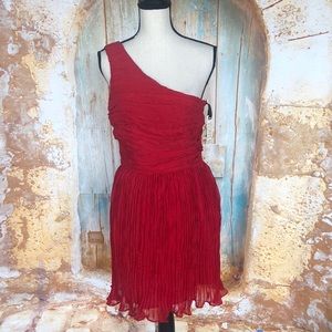 NWT BB DAKOTA One Shoulder Red Prom Dress Sz 8